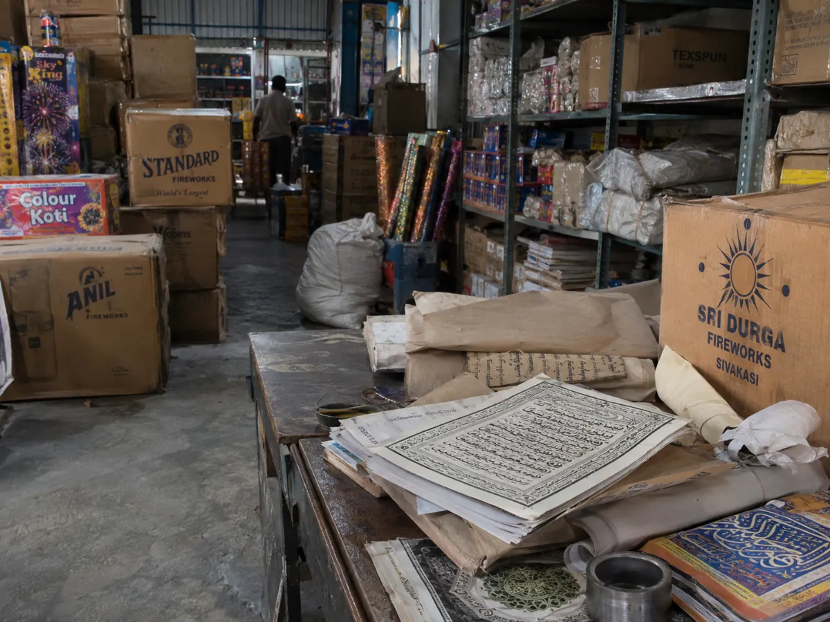 Batch A2 Picture 07 — Fireworks-storage paper misuse awareness